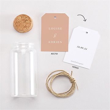 Mignonette mariage bel éclat étiquette - Vue d'ensemble