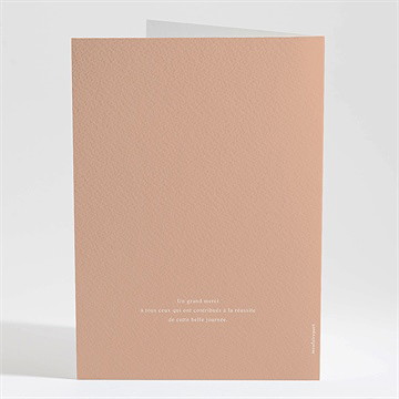 Livret de messe mariage bel éclat - Dos du livret