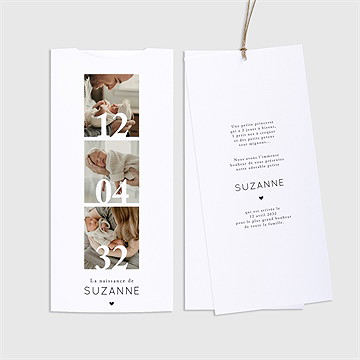 Faire-part naissance notre grand bonheur pochette - Vue d'ensemble