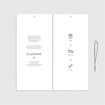 Faire-part naissance notre grand bonheur pochette - Cartes intérieures recto