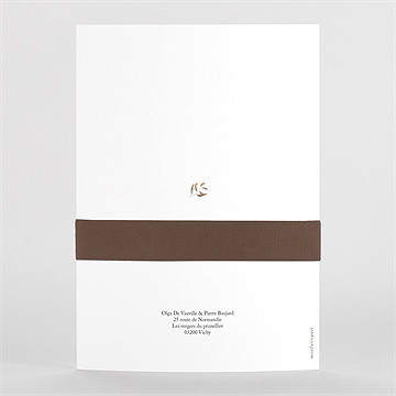 Faire-part mariage bouquet d'automne 2 volets - Vue de Dos