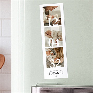 Faire-part naissance notre grand bonheur photomaton - Mise en situation