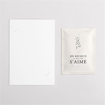 Remerciement mariage création vierge avec graines - Détail du remerciement