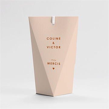 Boîte de dragées mariage hippie étui - Dos de la boîte