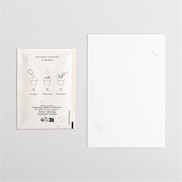 Faire-part naissance a vous de jouer graines - Dos du faire-part