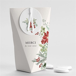 Boîte de dragées mariage jardin fleuri étui