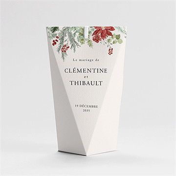 Boîte de dragées mariage jardin fleuri étui - Dos de la boîte