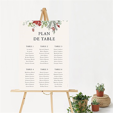 Plan de table mariage jardin fleuri - Mise en situation