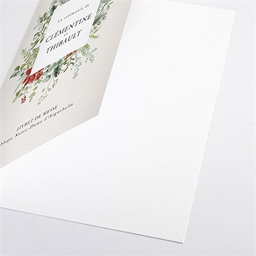Livret de messe mariage jardin fleuri - Détail du livret
