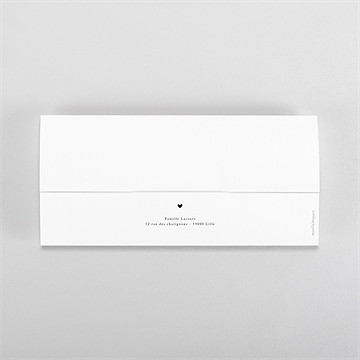 Faire-part naissance notre bonheur pochette duo - Dos du faire-part