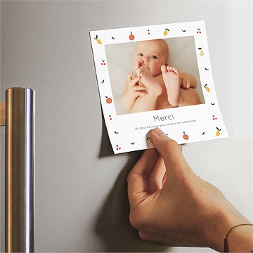 Remerciement naissance citrons et fruits - Mise en situation