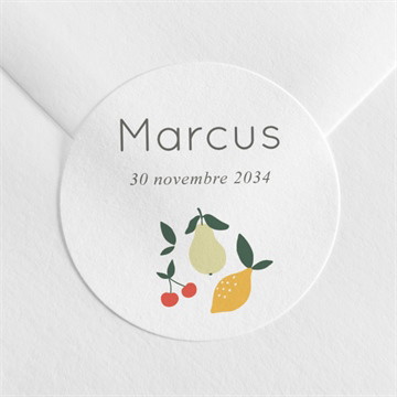 Sticker naissance citrons et fruits