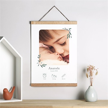 Affiche naissance petits pictos - Mise en situation