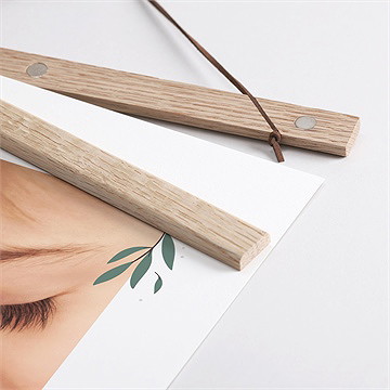 Affiche naissance petits pictos - Détail des supports en bois