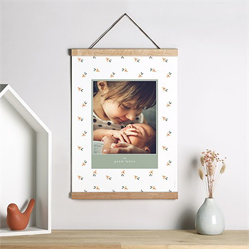 Affiche naissance mon petit frère - Mise en situation