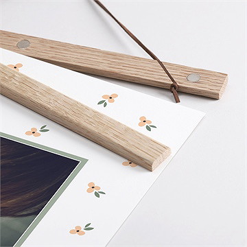 Affiche naissance mon petit frère - Détail des supports en bois