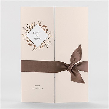 Faire-part mariage virevoltant 2 volets