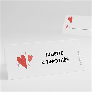 Marque-place mariage coeurs