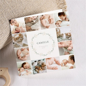 Carte pliée - carré