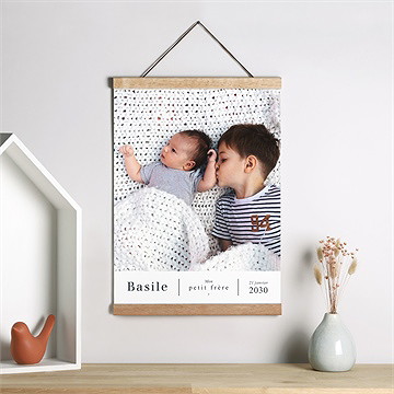 Affiche naissance joli frère - Mise en situation