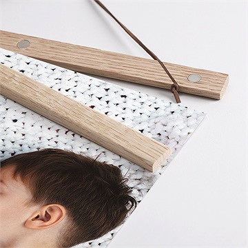 Affiche naissance joli frère - Détail des supports en bois