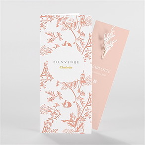Faire-part naissance notre joie fleur séchée