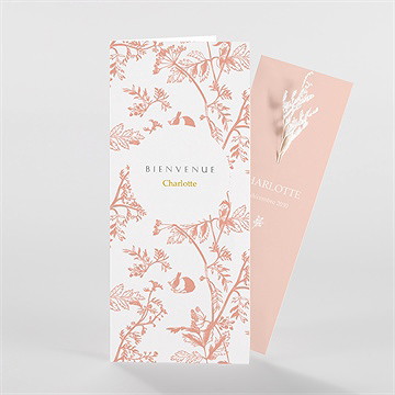 Faire-part naissance notre joie fleur séchée