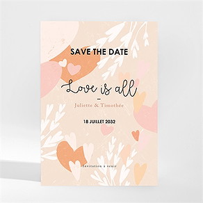 Save the Date mariage love is all
