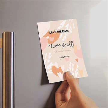 Save the Date mariage love is all - Mise en situation