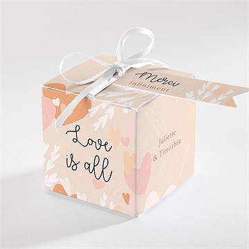 Boîte de dragées mariage love is all