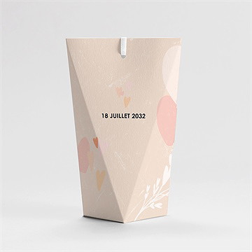 Boîte de dragées mariage love is all étui - Dos de la boîte