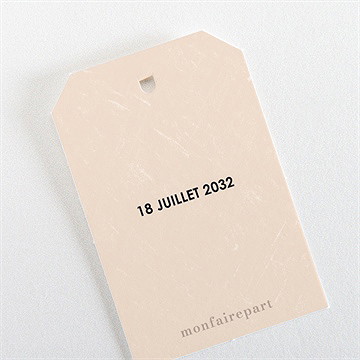 Etiquette mariage love is all - Dos de l'étiquette