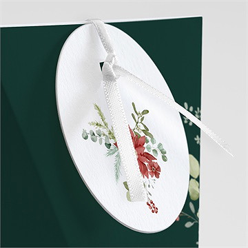 Boîte de dragées mariage orange de noël étui - Détail de la boîte