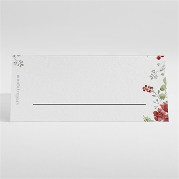 Marque-place mariage orange de noël - Dos du marque-place