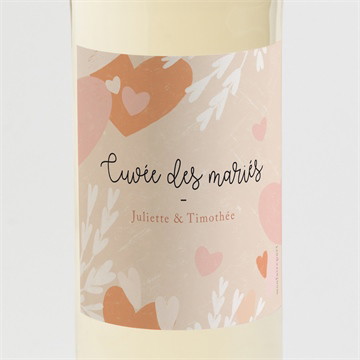 Etiquette de bouteille mariage love is all