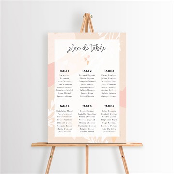 Plan de table mariage love is all