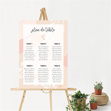 Plan de table mariage love is all - Mise en situation