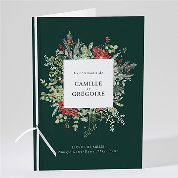 Livret de messe mariage orange de noël