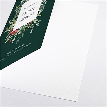 Livret de messe mariage orange de noël - Détail du livret