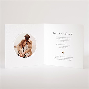 Faire-part mariage motif d'automne - Intérieur du faire-part