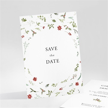 Save the Date mariage ronde fleurie