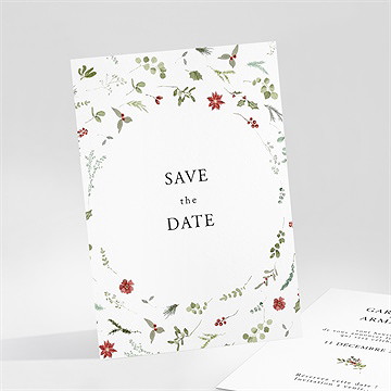 Save the Date mariage ronde fleurie