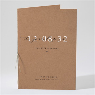 Livret de messe mariage jour j kraft