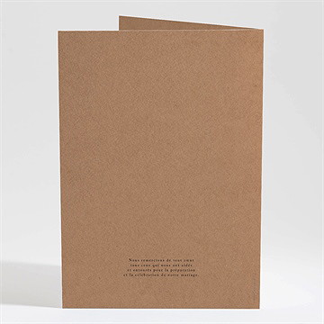 Livret de messe mariage jour j kraft - Dos du livret