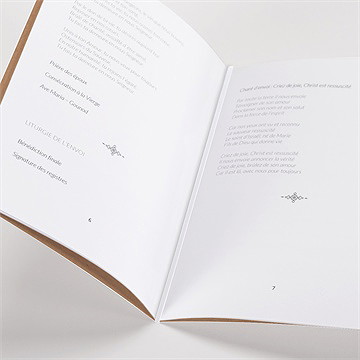 Livret de messe mariage jour j kraft - Mise en situation