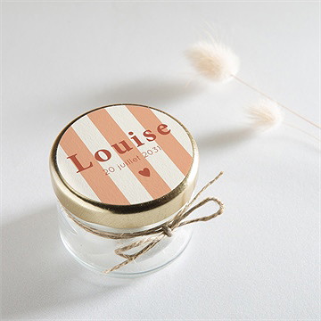 Sticker naissance rayures estivales - Mise en situation