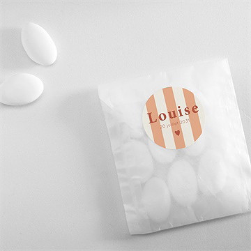 Sticker naissance rayures estivales - Mise en situation