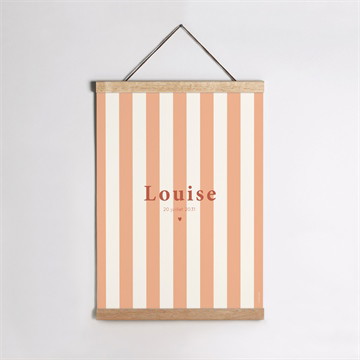 Affiche naissance rayures estivales