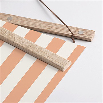 Affiche naissance rayures estivales - Détail des supports en bois