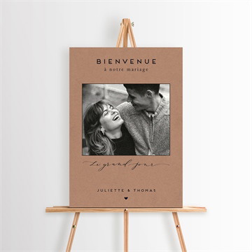 Panneau bienvenue jour j kraft